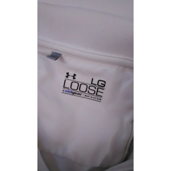 Under Armour white mens long sleeved polo coldgear - Picture 3 of 12